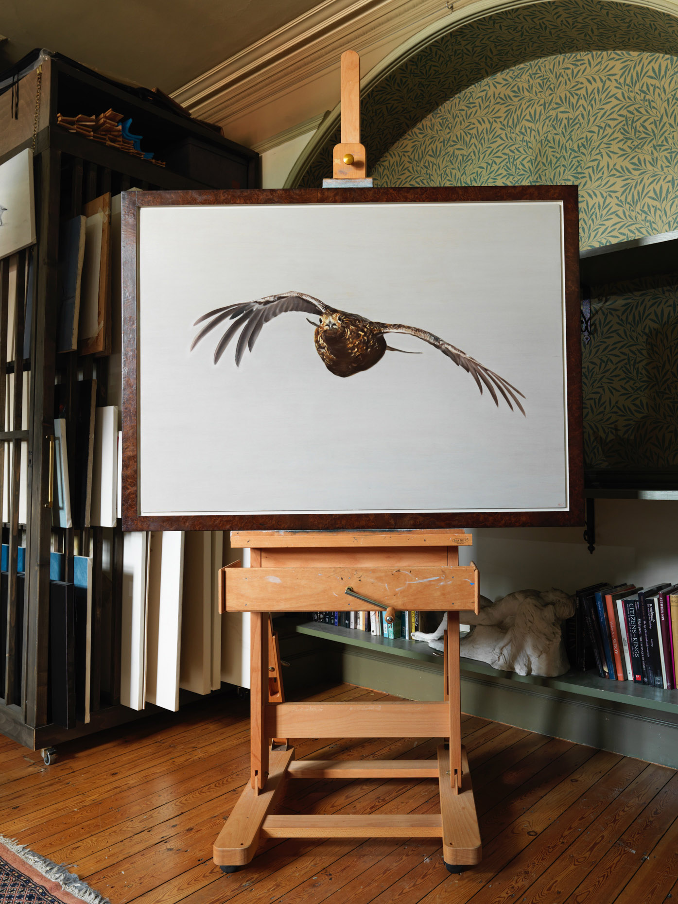 grouse bird flying painting by anna clare lees-buckley
