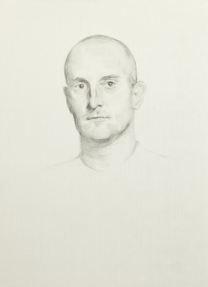 charcoal portrait of a man sight-size charles cecil