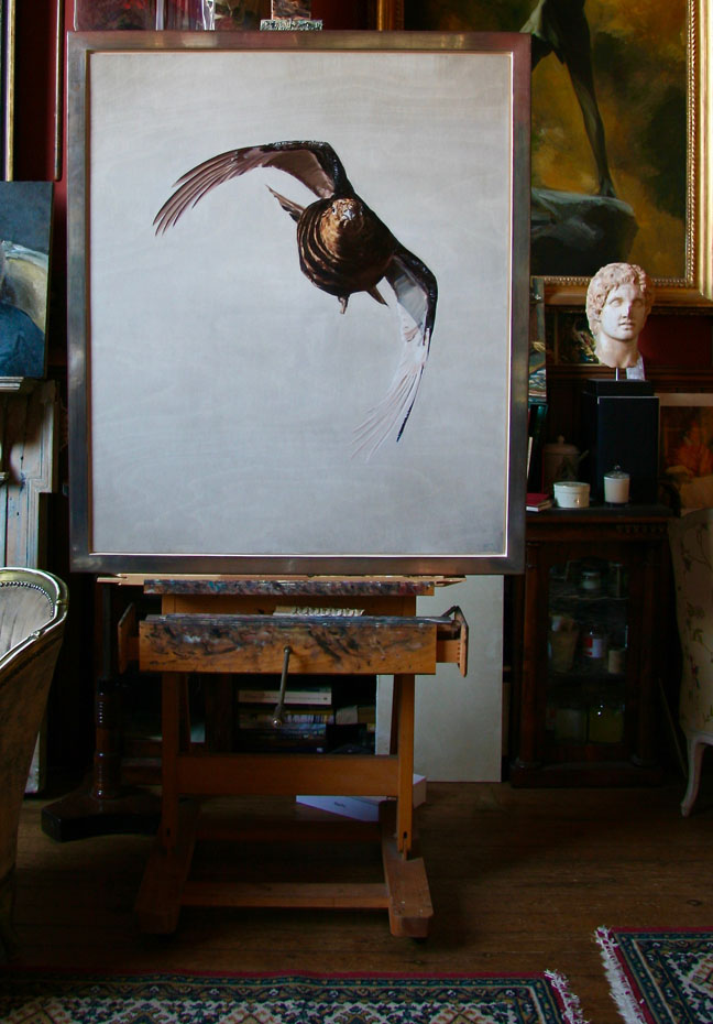 Grouse in flight painting game birds sporting art